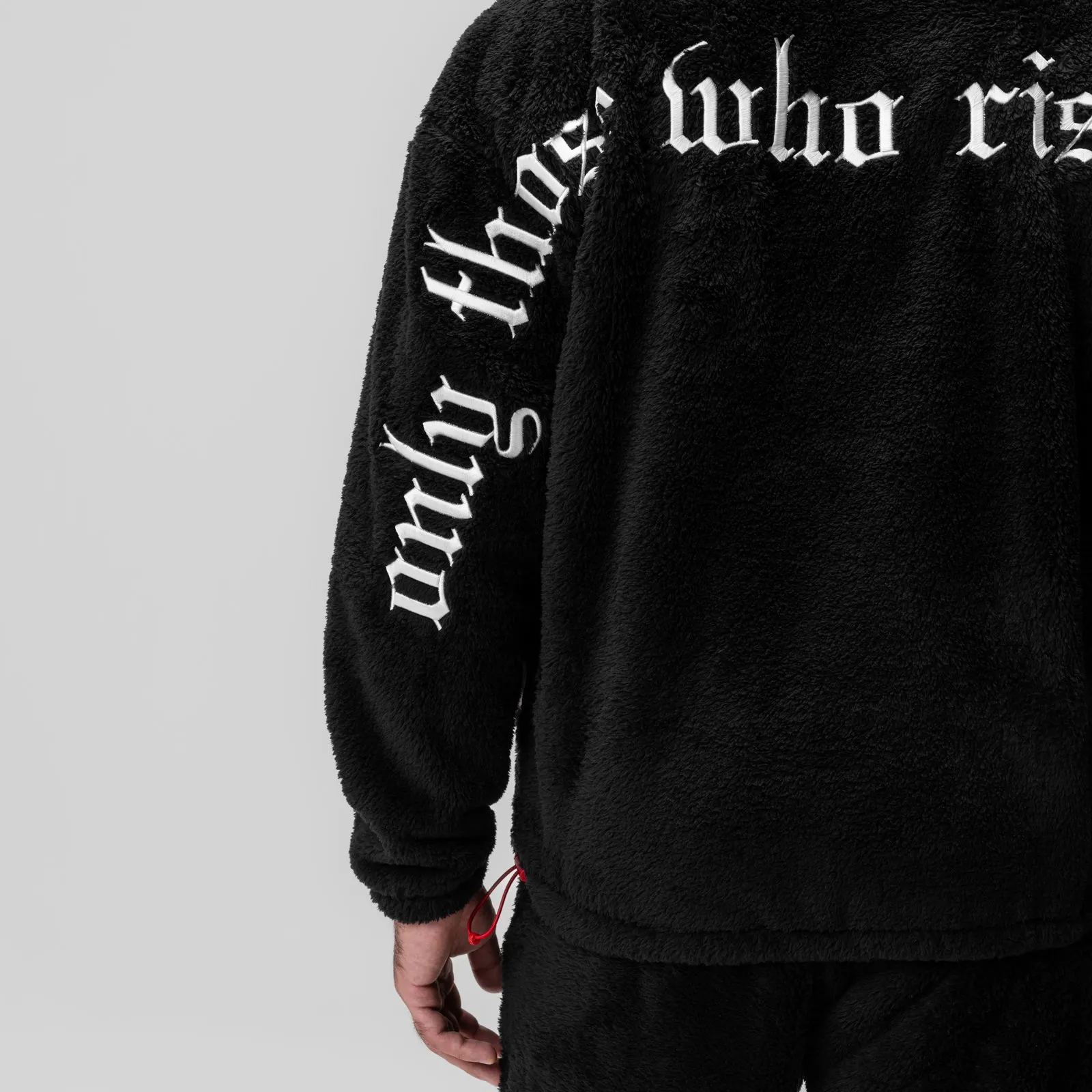 0887. Sherpa Recovery Full Zip Hoodie - Black/White