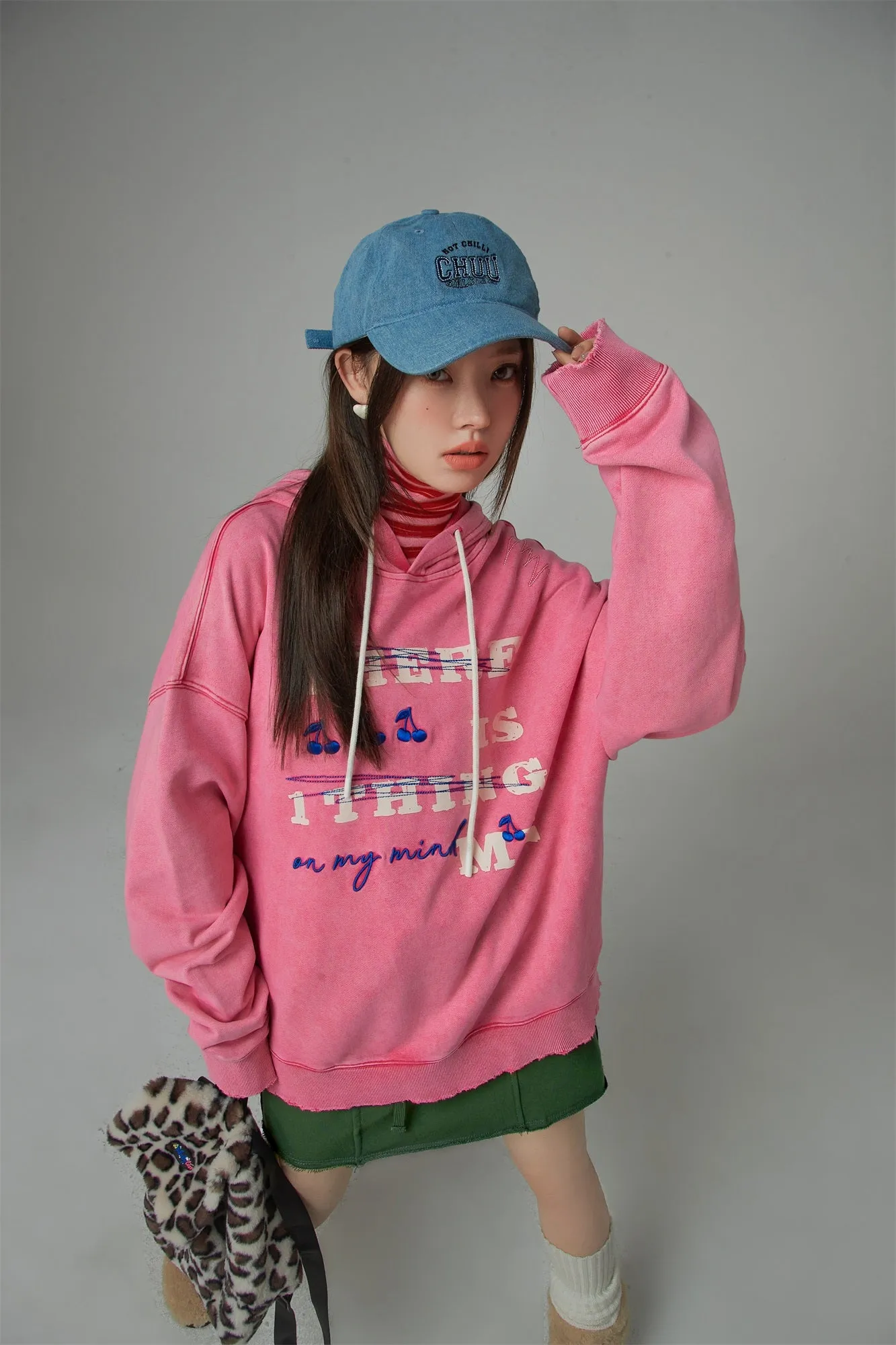 A Little Bit Extra Cherry Overfit Hoodie