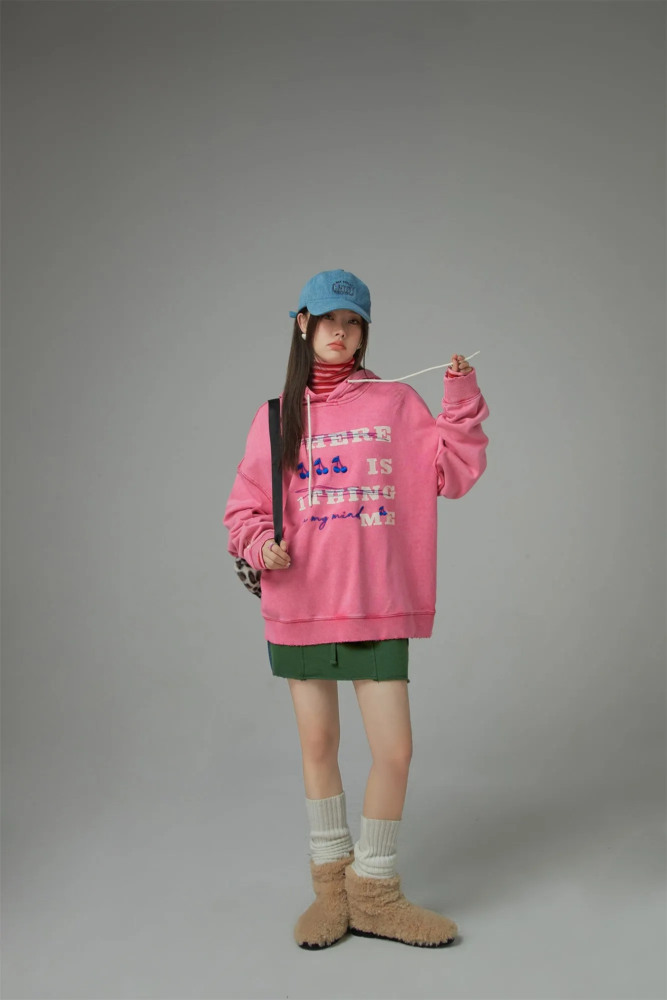 A Little Bit Extra Cherry Overfit Hoodie