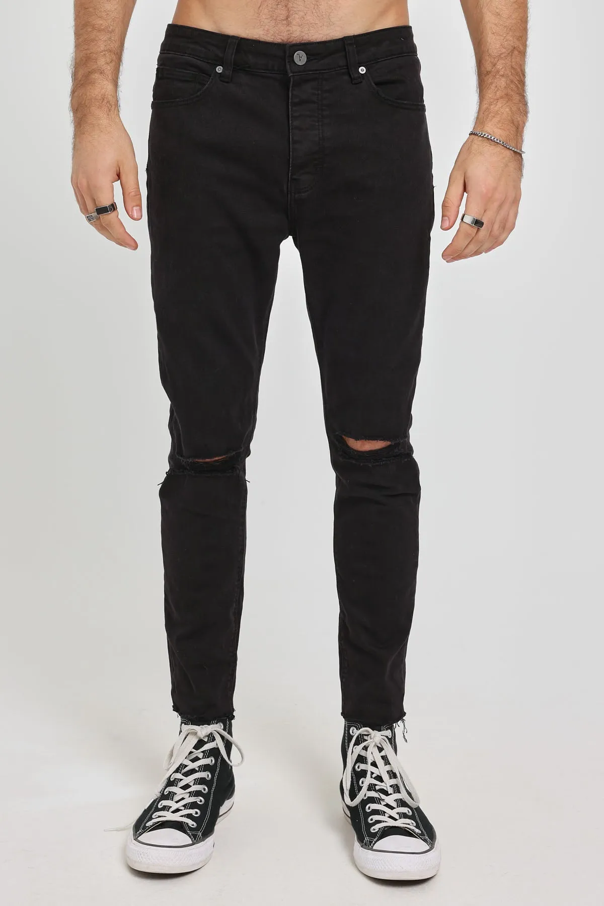 Abrand A Turn Up Jean Smoky Black