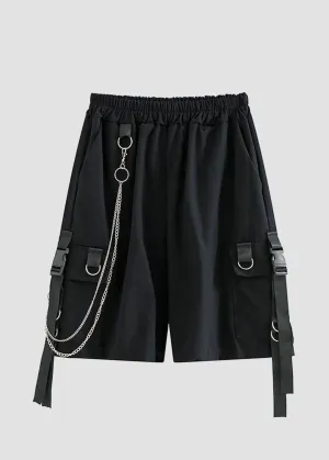 Aesthetic Chain Detail Men's Shorts