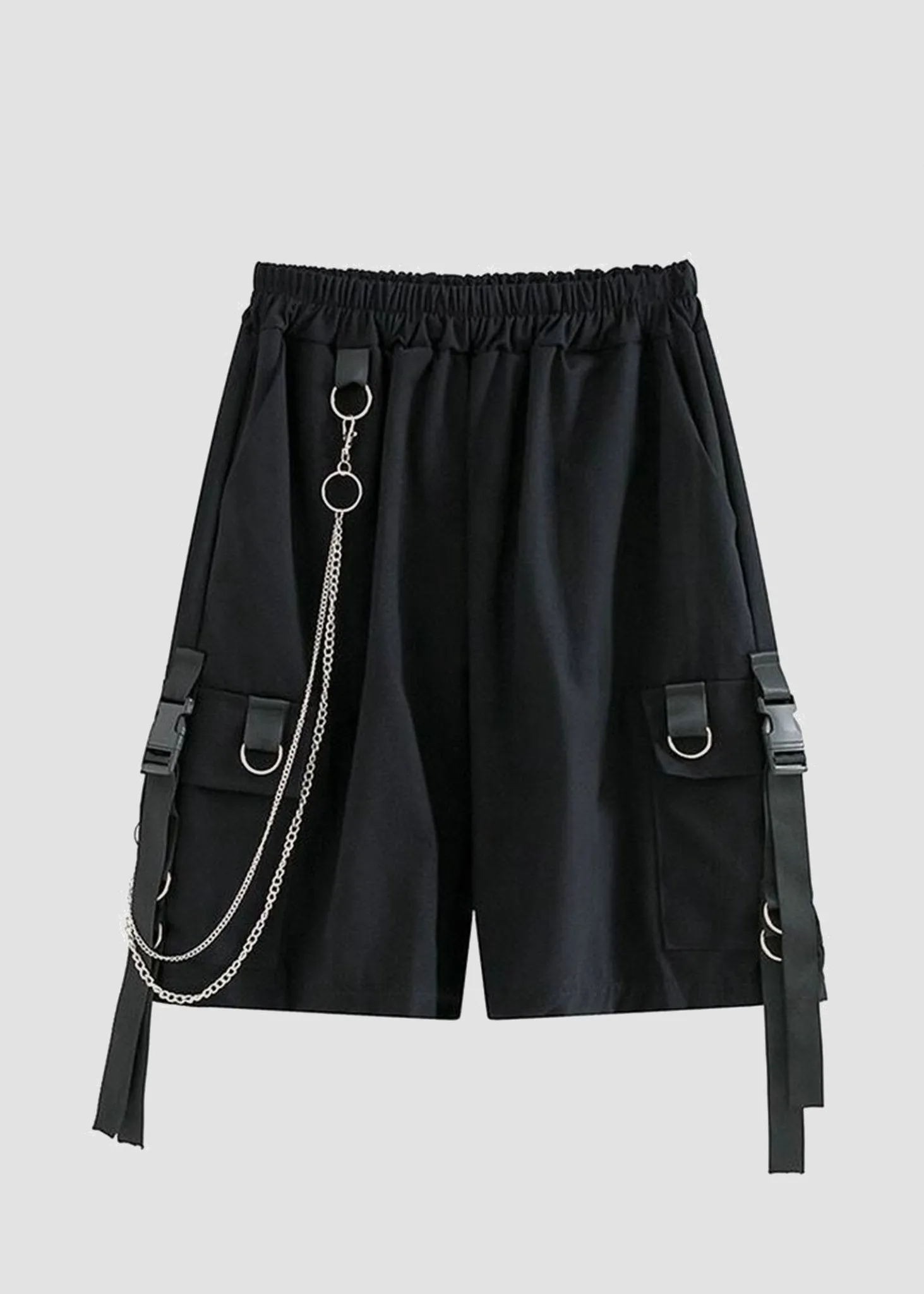 Aesthetic Chain Detail Men's Shorts