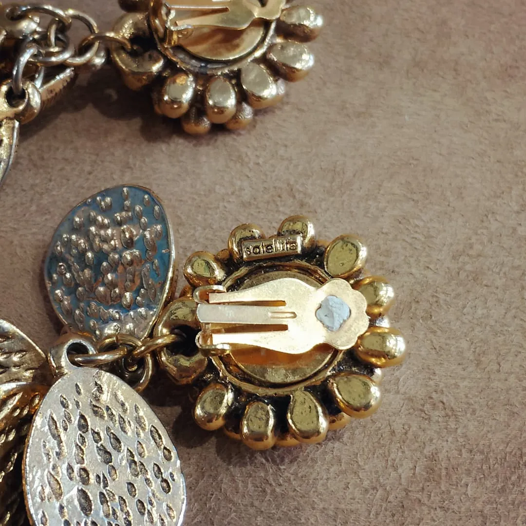 Amber Glass Drop clip on earring by Satellite Paris