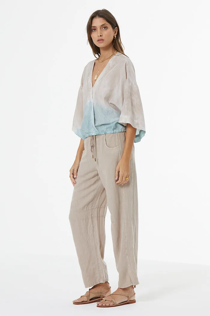 Barret Linen Barrel Pant // Sandstone Pigment