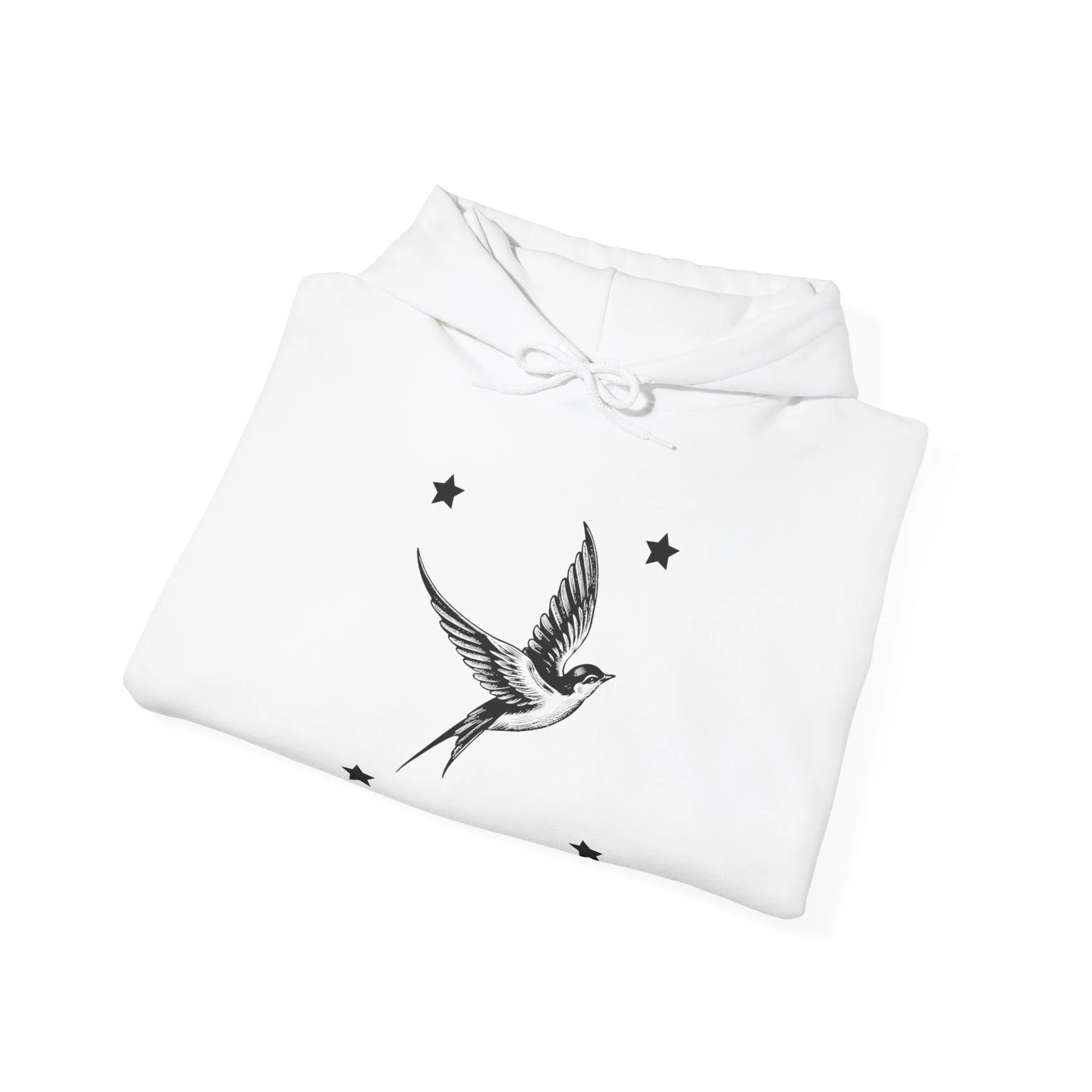 Bird and Stars Hooded Sweatshirt