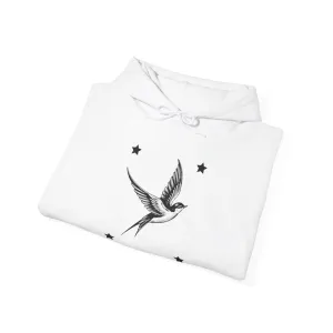 Bird and Stars Hooded Sweatshirt