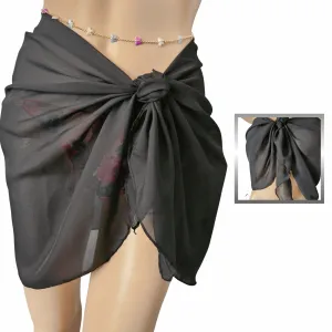 Black Women's Swimsuit Cover Up Sarong Cover-Ups Wrap Skirt