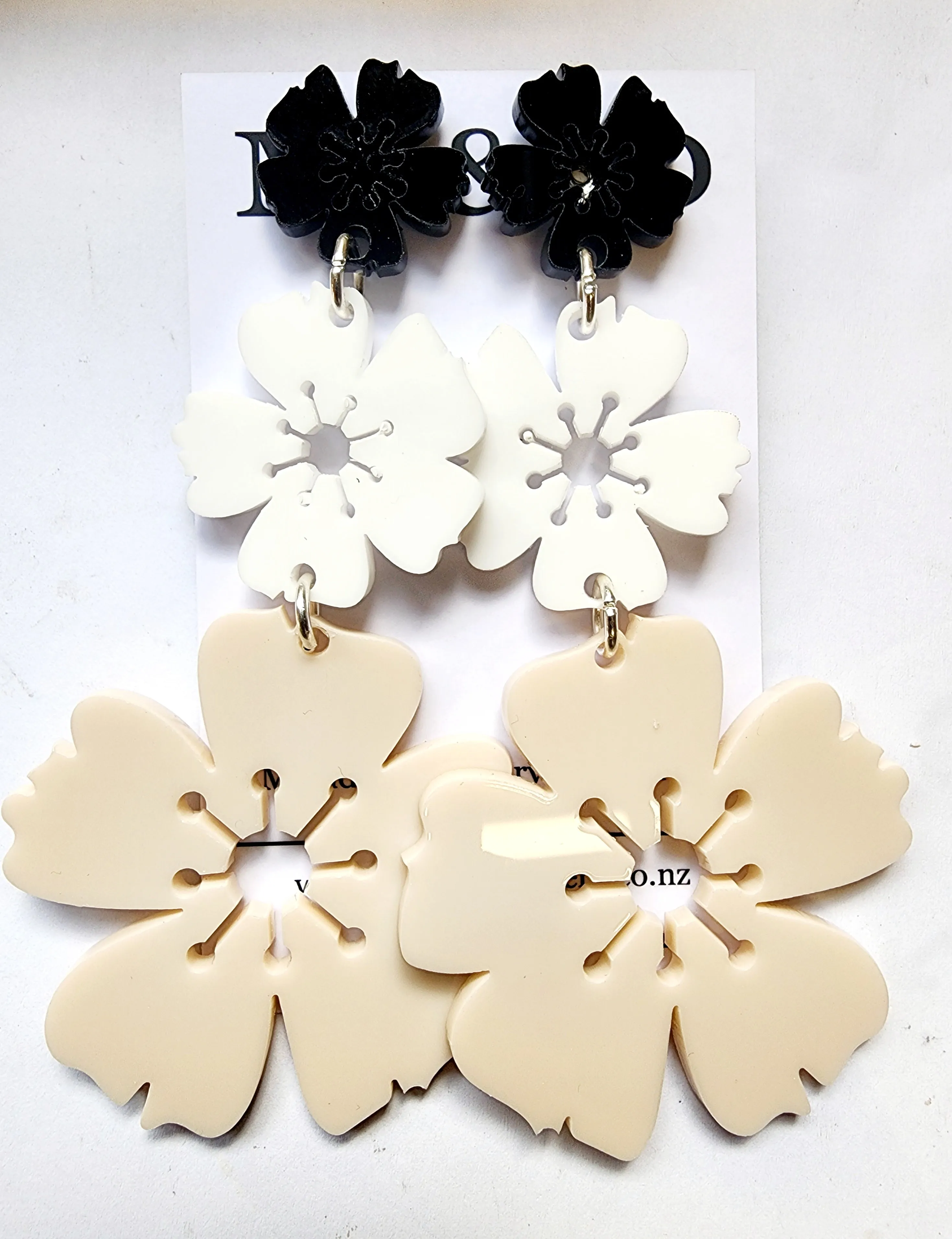 Blossom Trail Long Stud dangles
