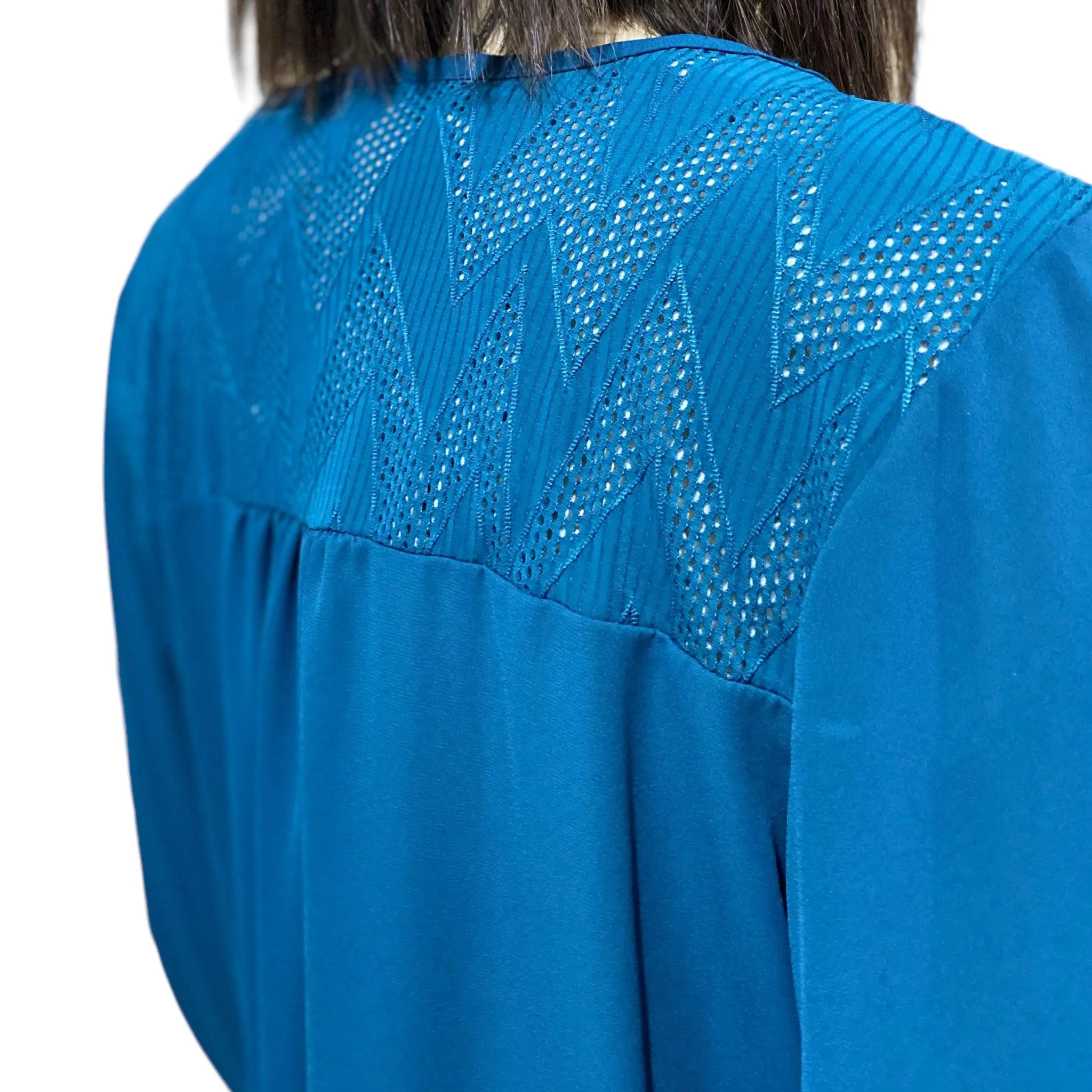 Blue Teal High Low Kimono Cardigan