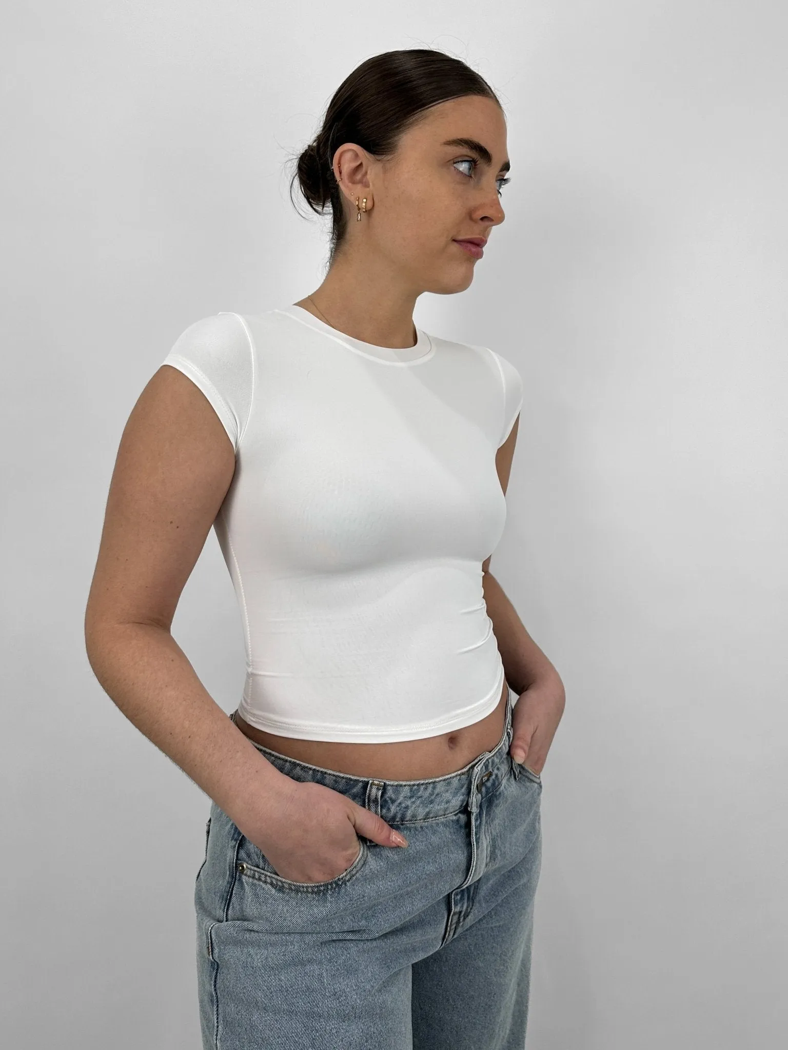 Cap Sleeve Crew Tee