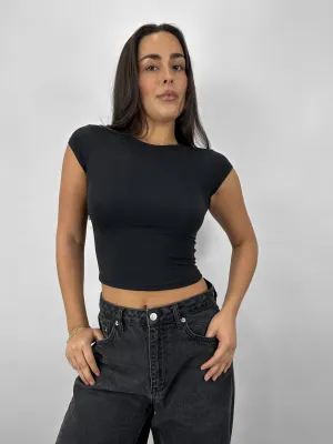Cap Sleeve Crew Tee