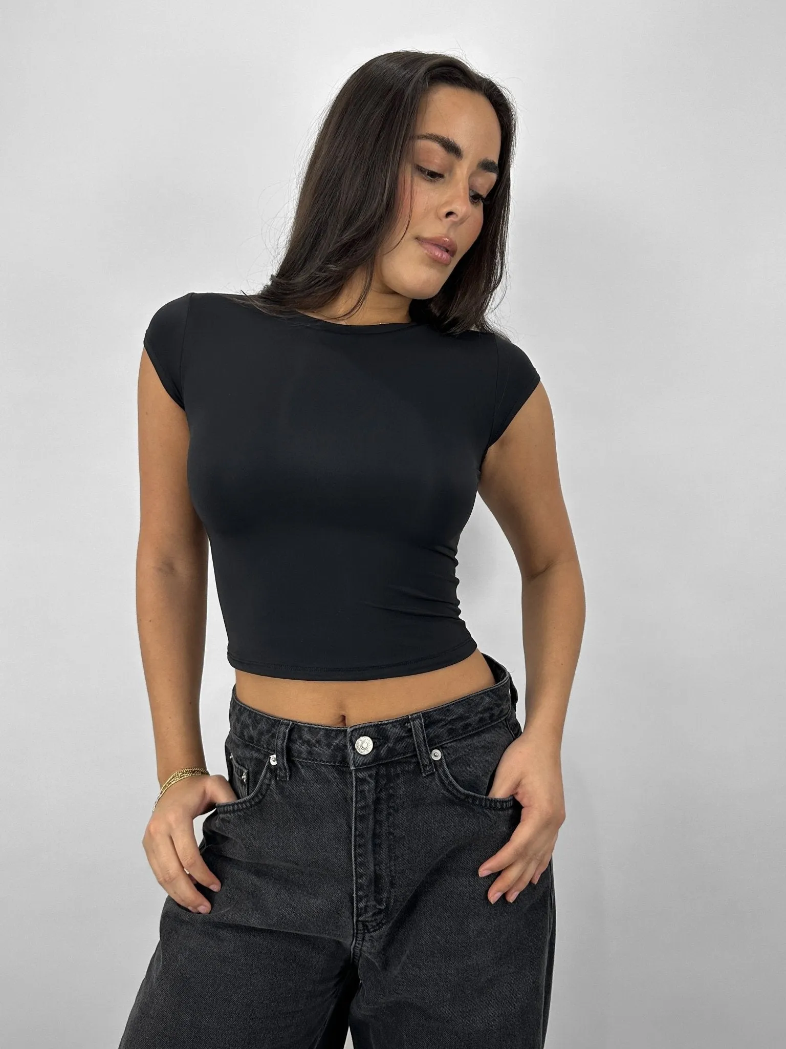 Cap Sleeve Crew Tee