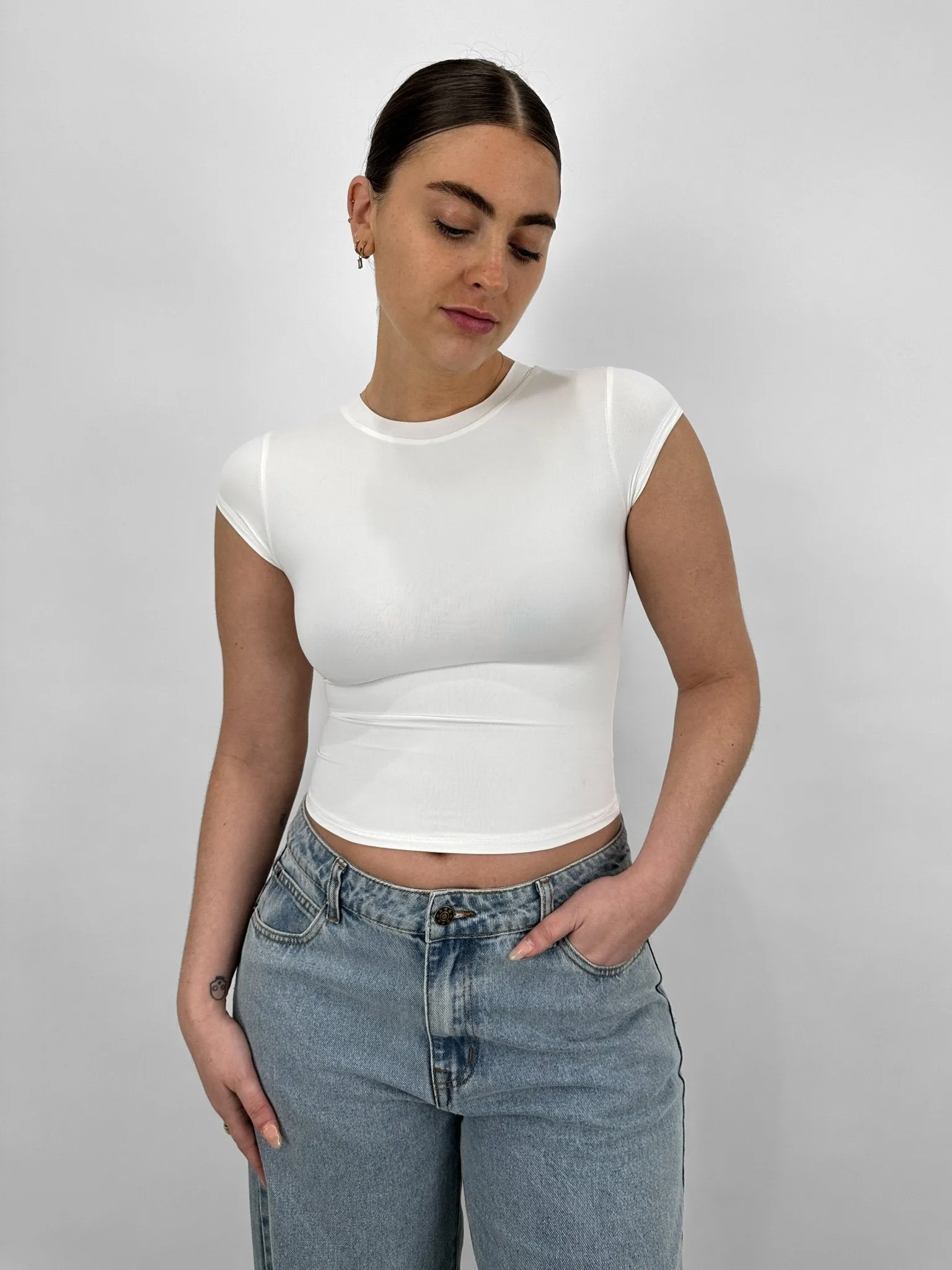 Cap Sleeve Crew Tee