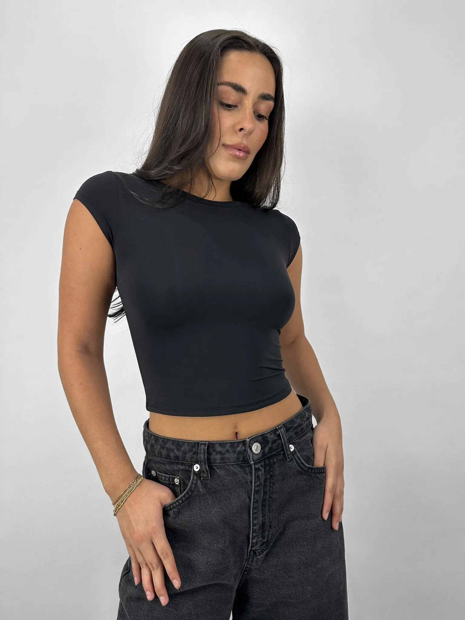 Cap Sleeve Crew Tee