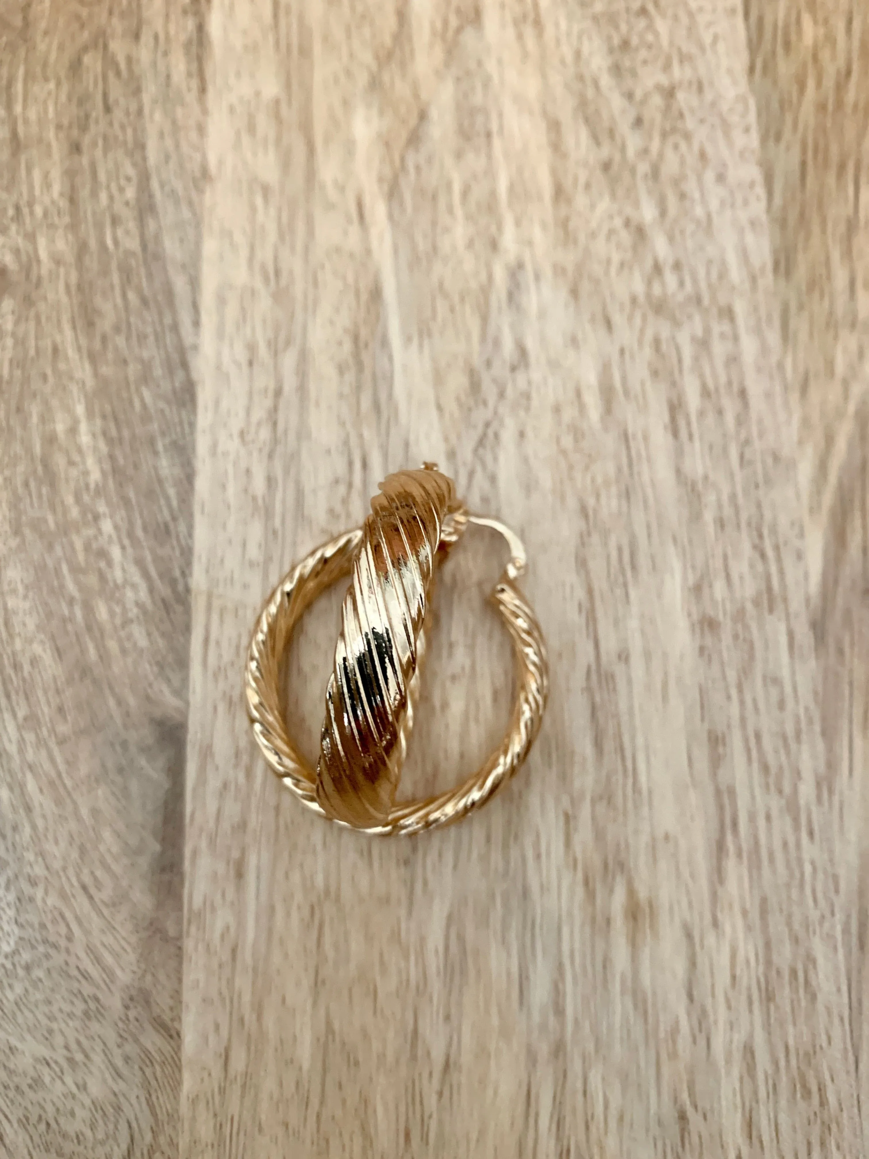 Chunky Gold Hoop Earrings