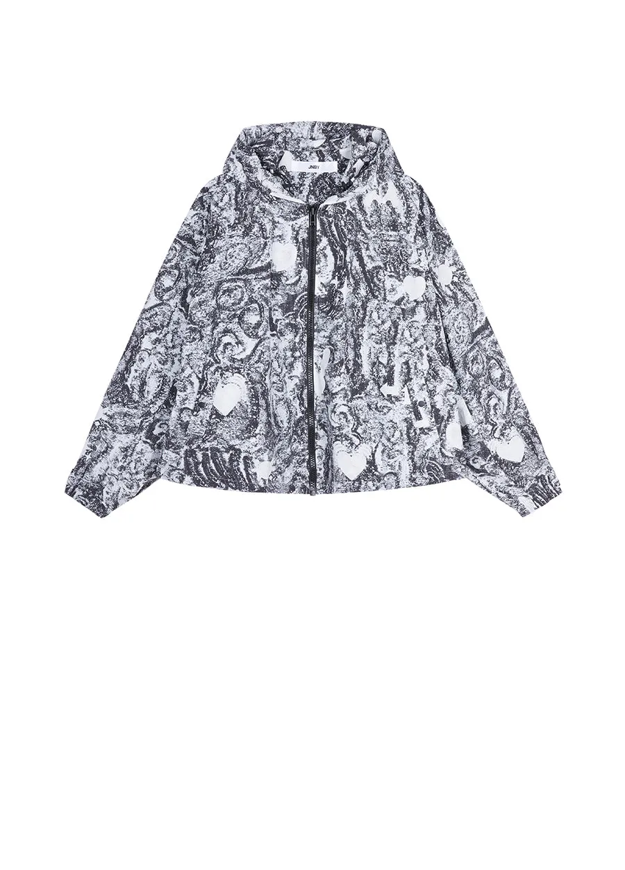 Coat /(Sun Protection)JNBY Oversized Miao-inspired Prints Jacket