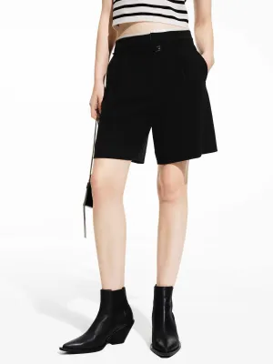 Contrast Detail Suit Shorts