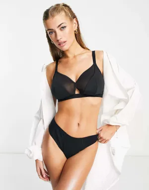 Curvy Kate Fuller Bust Get up & chill in black with mesh insert