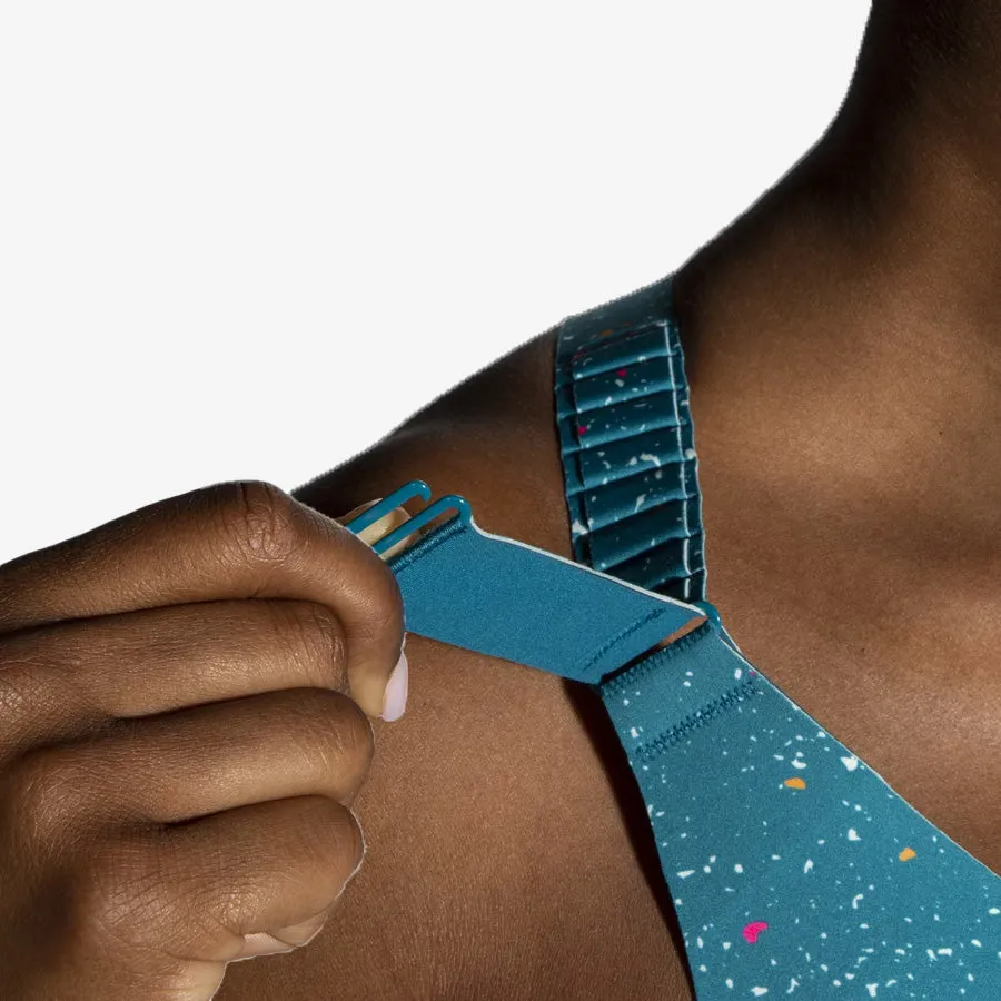 Dare Racerback 2.0 Sports Bra (Lagoon Speckle Print)