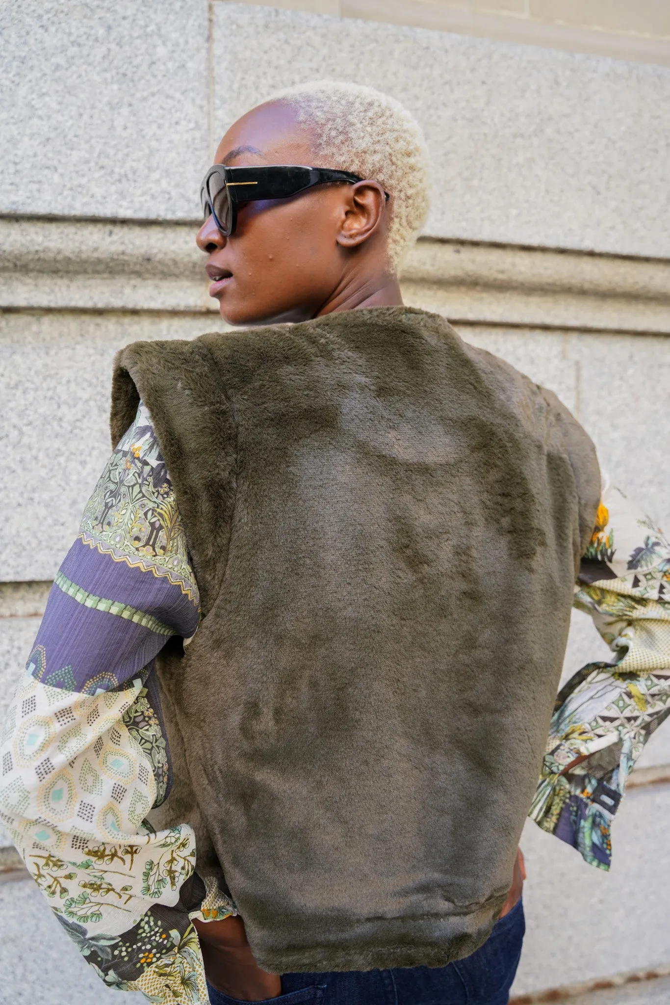 Dark Olive Luxe Cropped Gilet