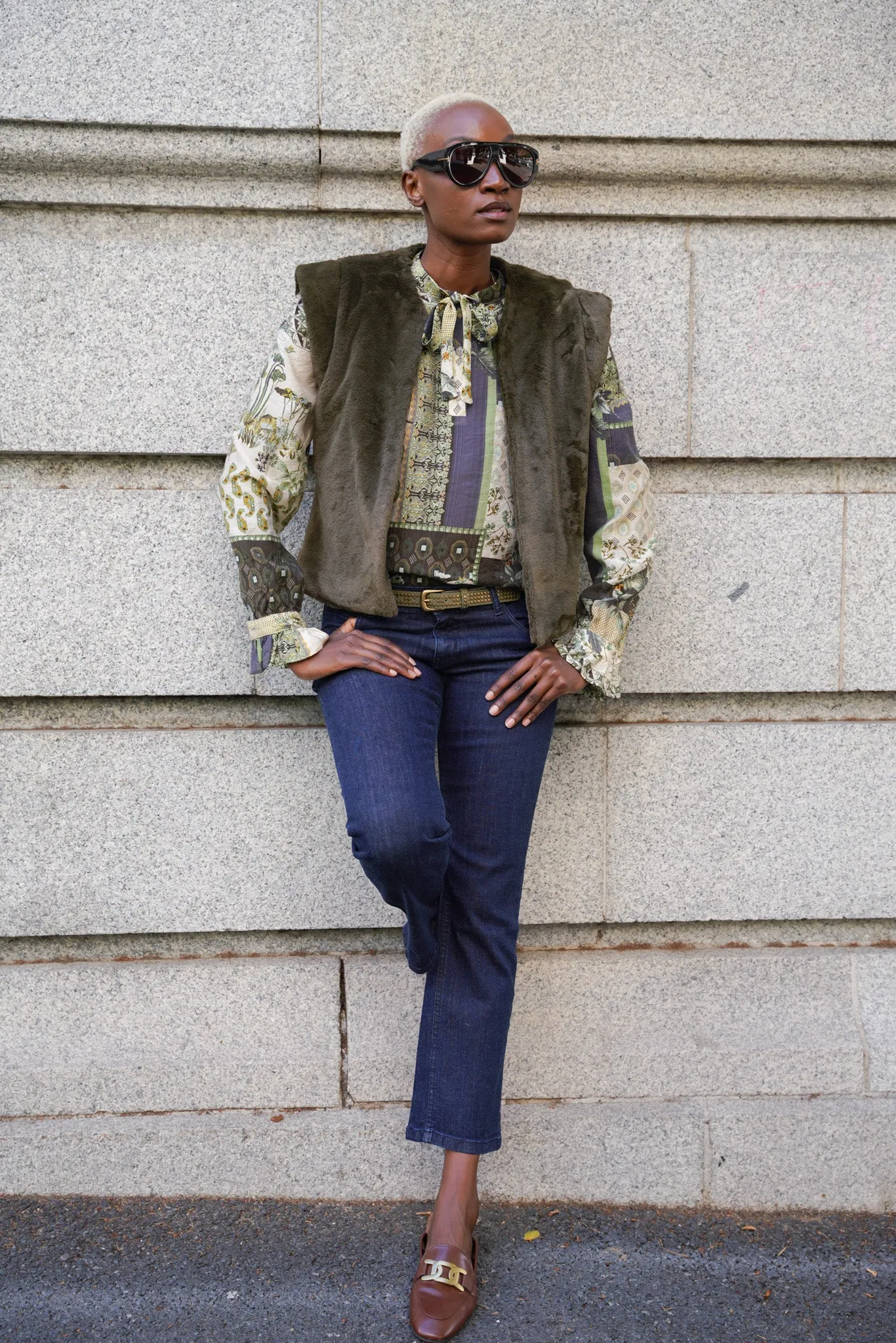 Dark Olive Luxe Cropped Gilet