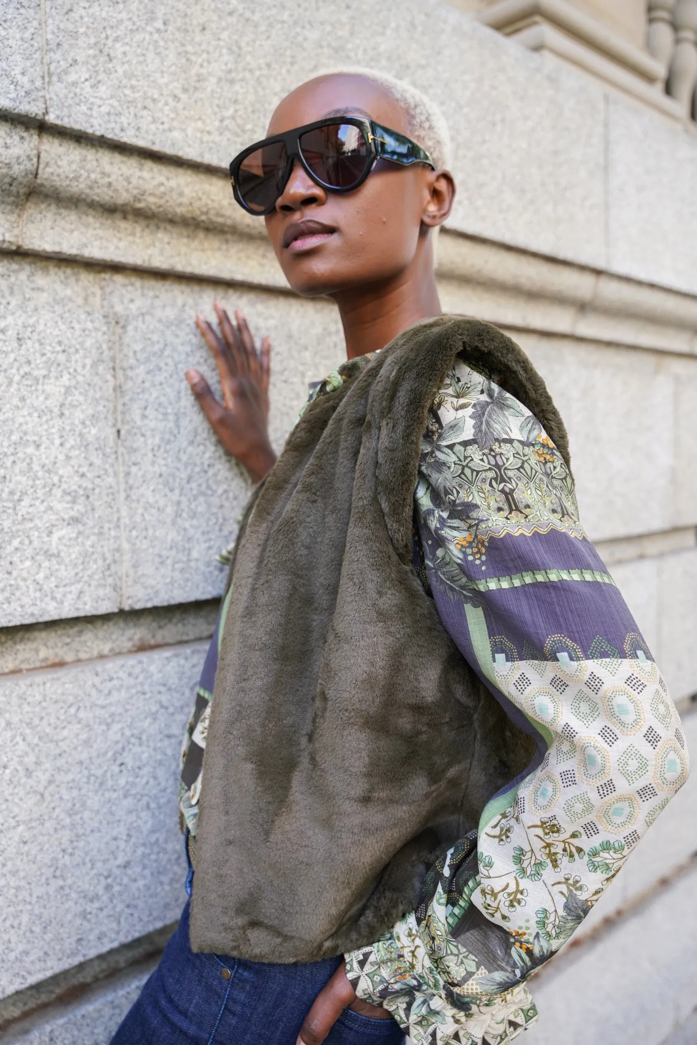 Dark Olive Luxe Cropped Gilet
