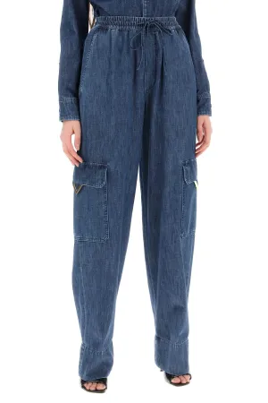 denim chambray cargo jeans