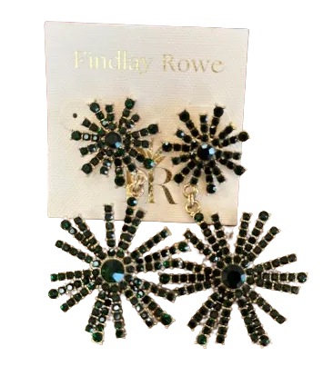 Elyssa Bass Sunburst Statement Earrings