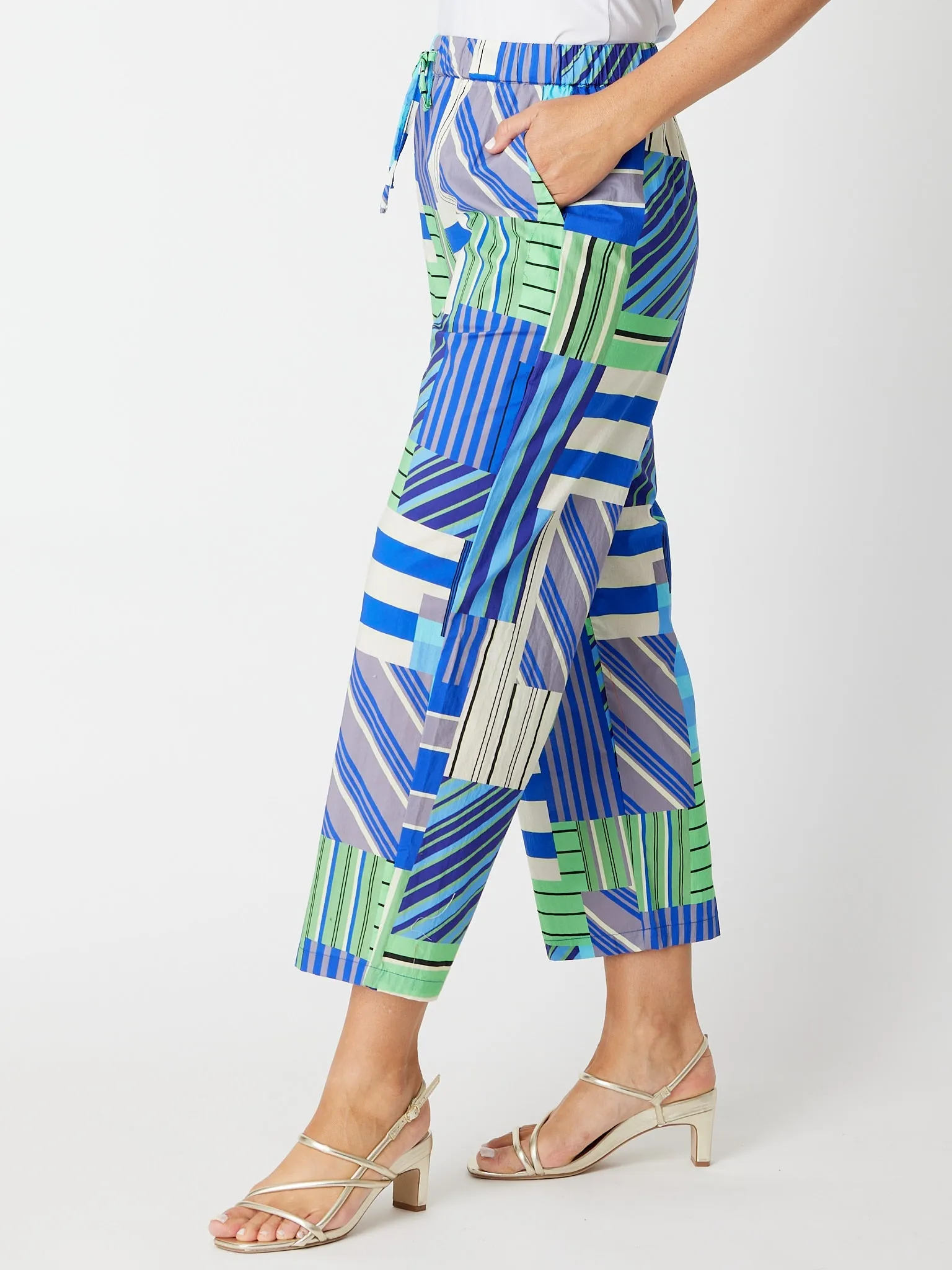 Geo Brights Cotton Pant - 30281 Blue/Multi