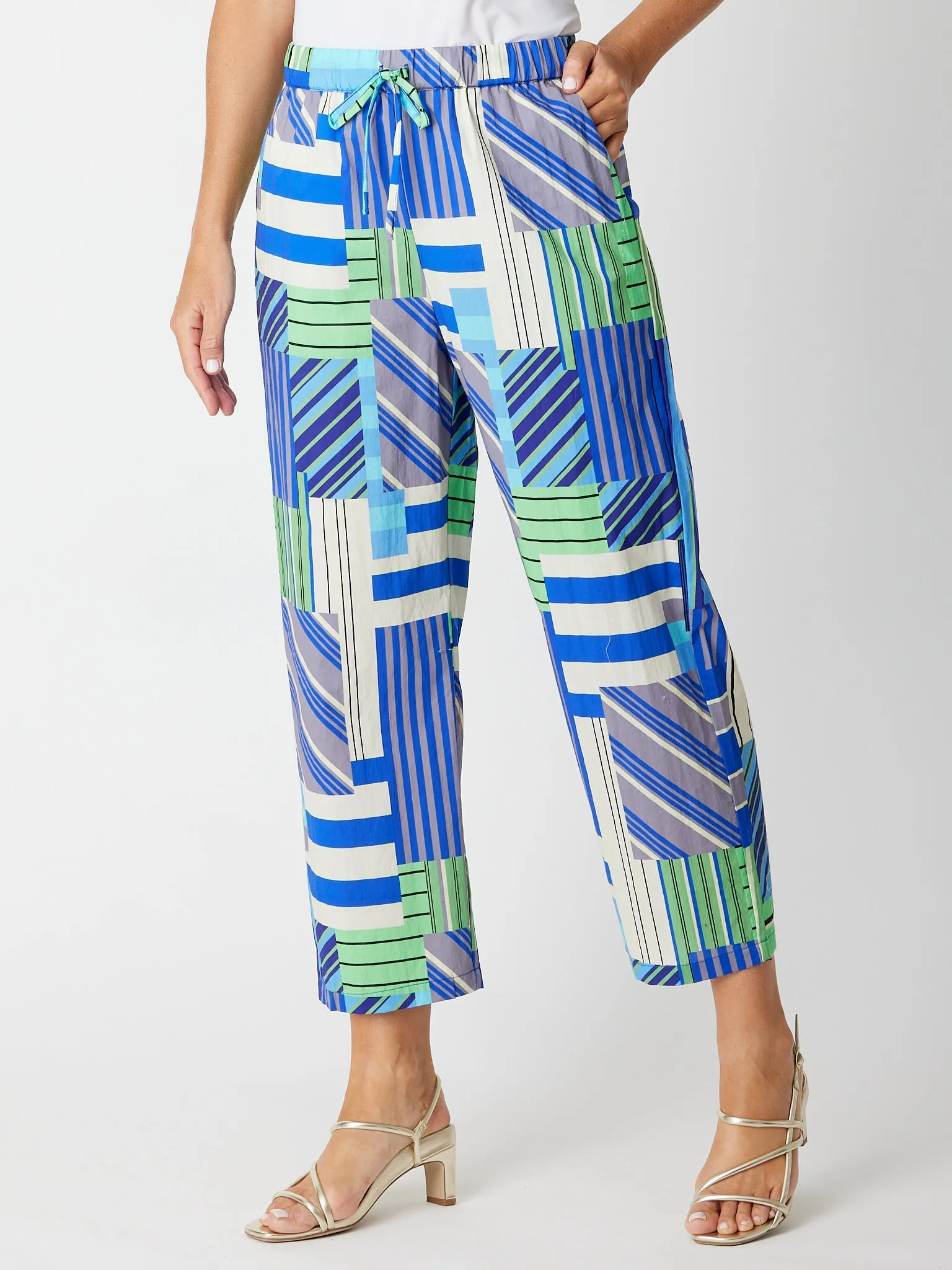 Geo Brights Cotton Pant - 30281 Blue/Multi