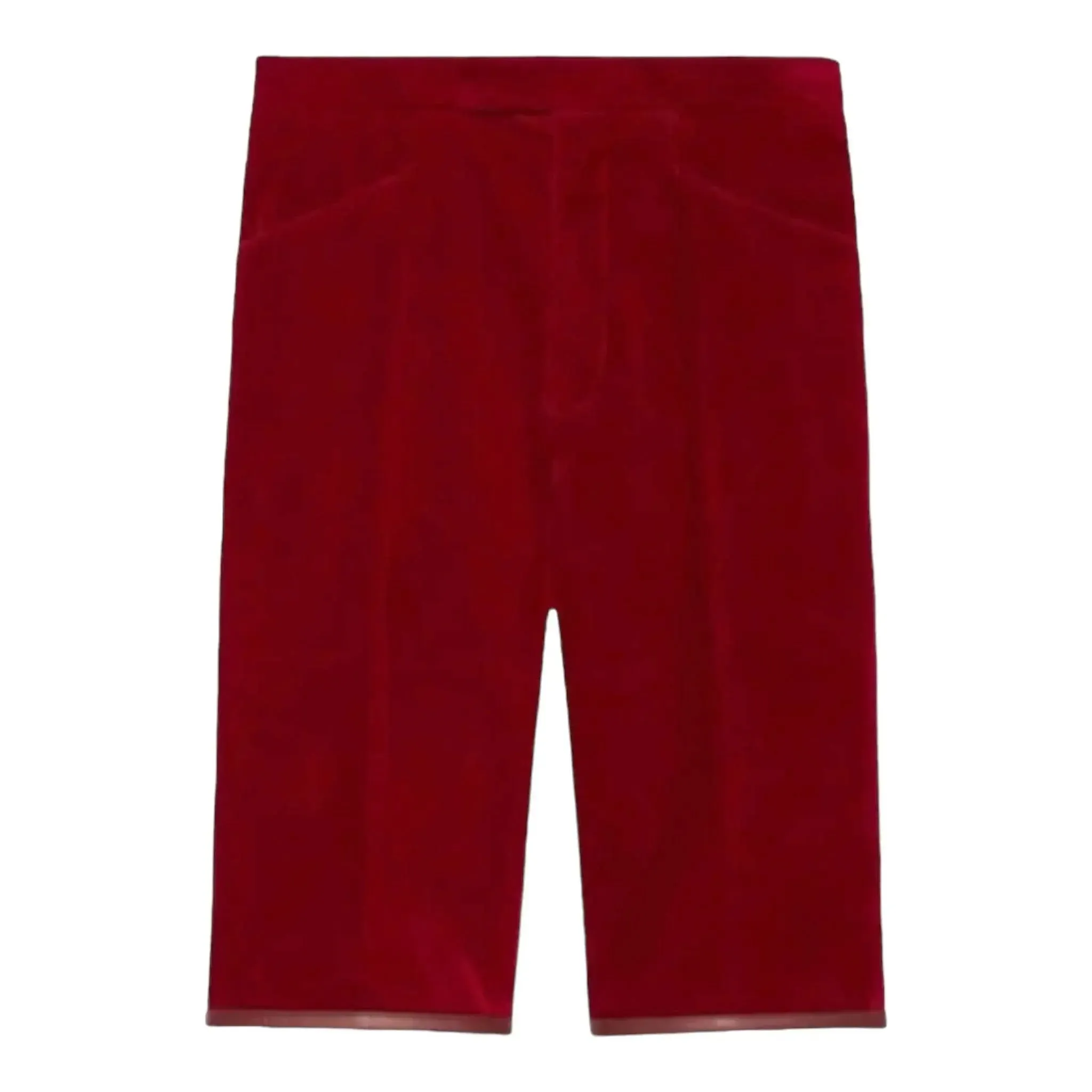 Gucci Velvet Shorts With Leather Detail