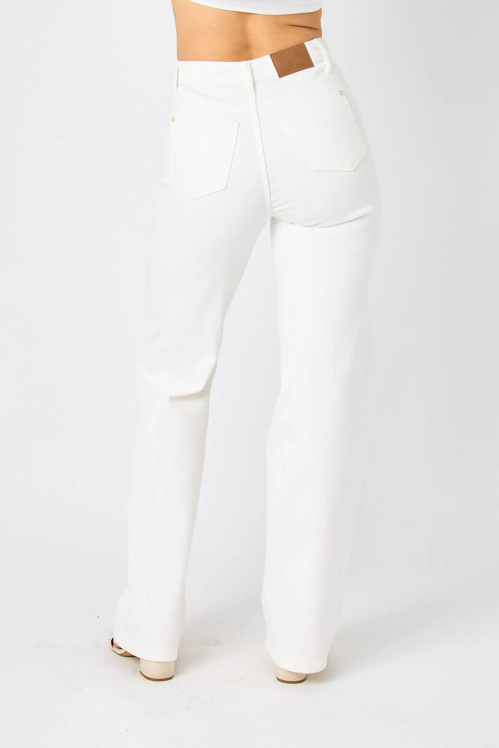 Judy Blue High Braided Waistband Wide Leg