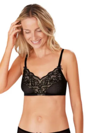 Kyra Wirefree Bra (Black & Nude)