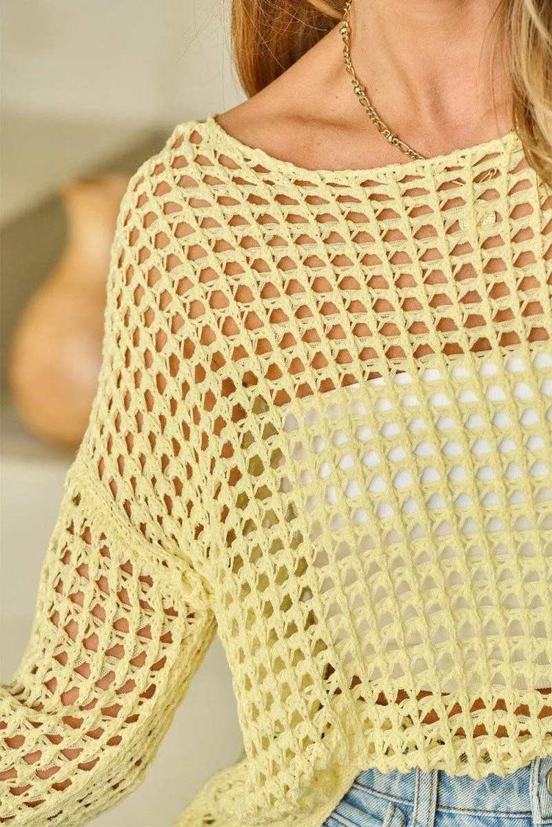 Lacey Crochet Tunic Sweater