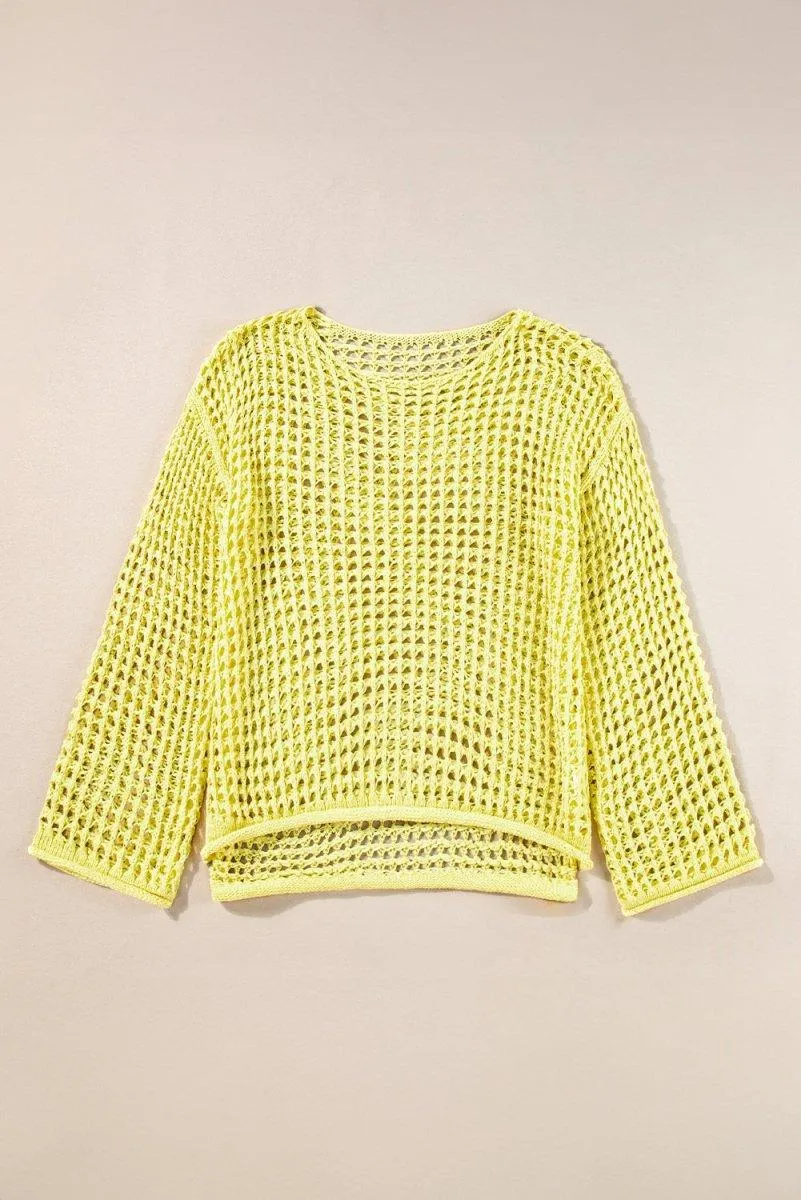 Lacey Crochet Tunic Sweater