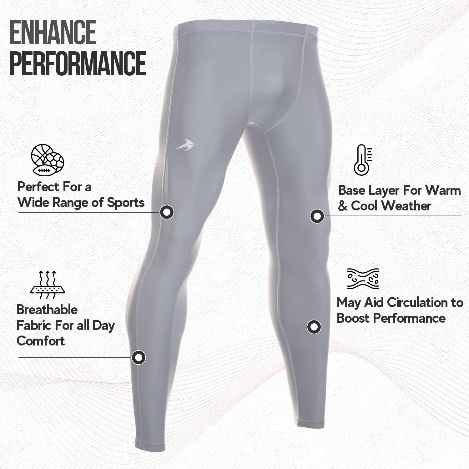 Men's Compression Pants - Dark Gray