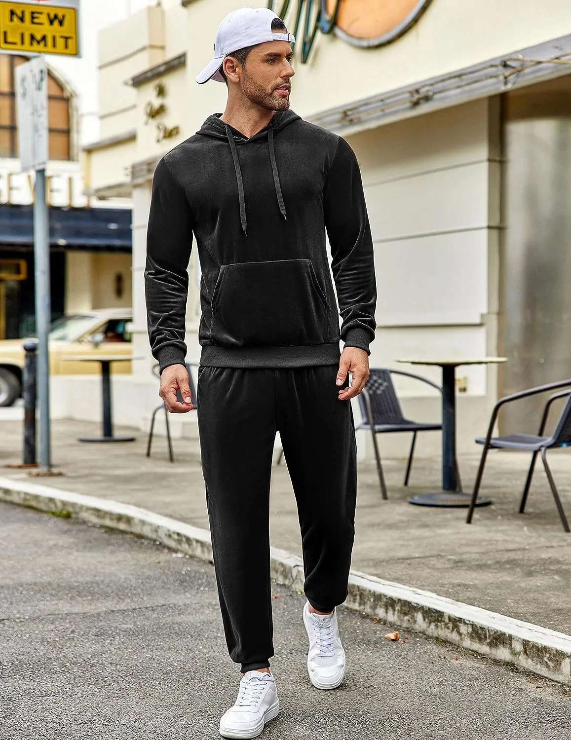 Men's Grey Hoodie & Pants Sweatsuit Set