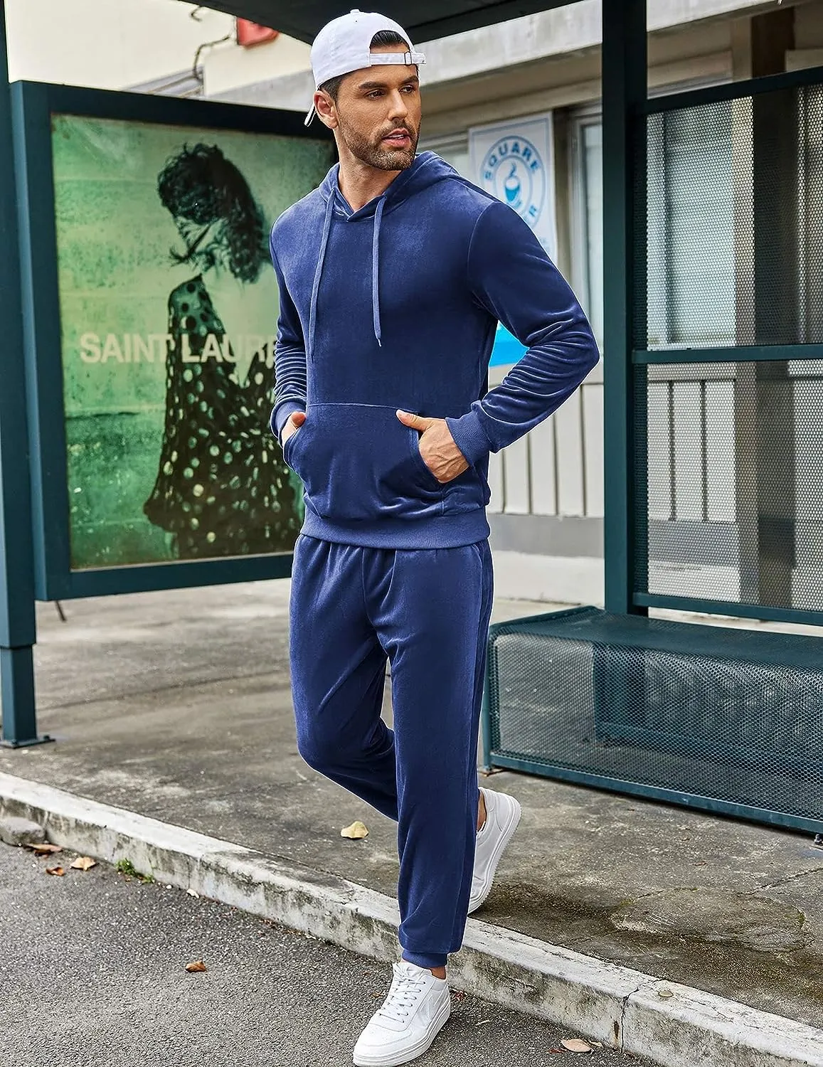 Men's Grey Hoodie & Pants Sweatsuit Set