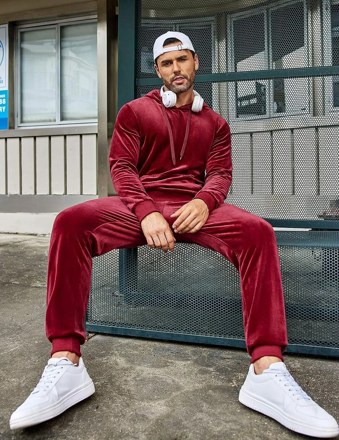 Men's Grey Hoodie & Pants Sweatsuit Set