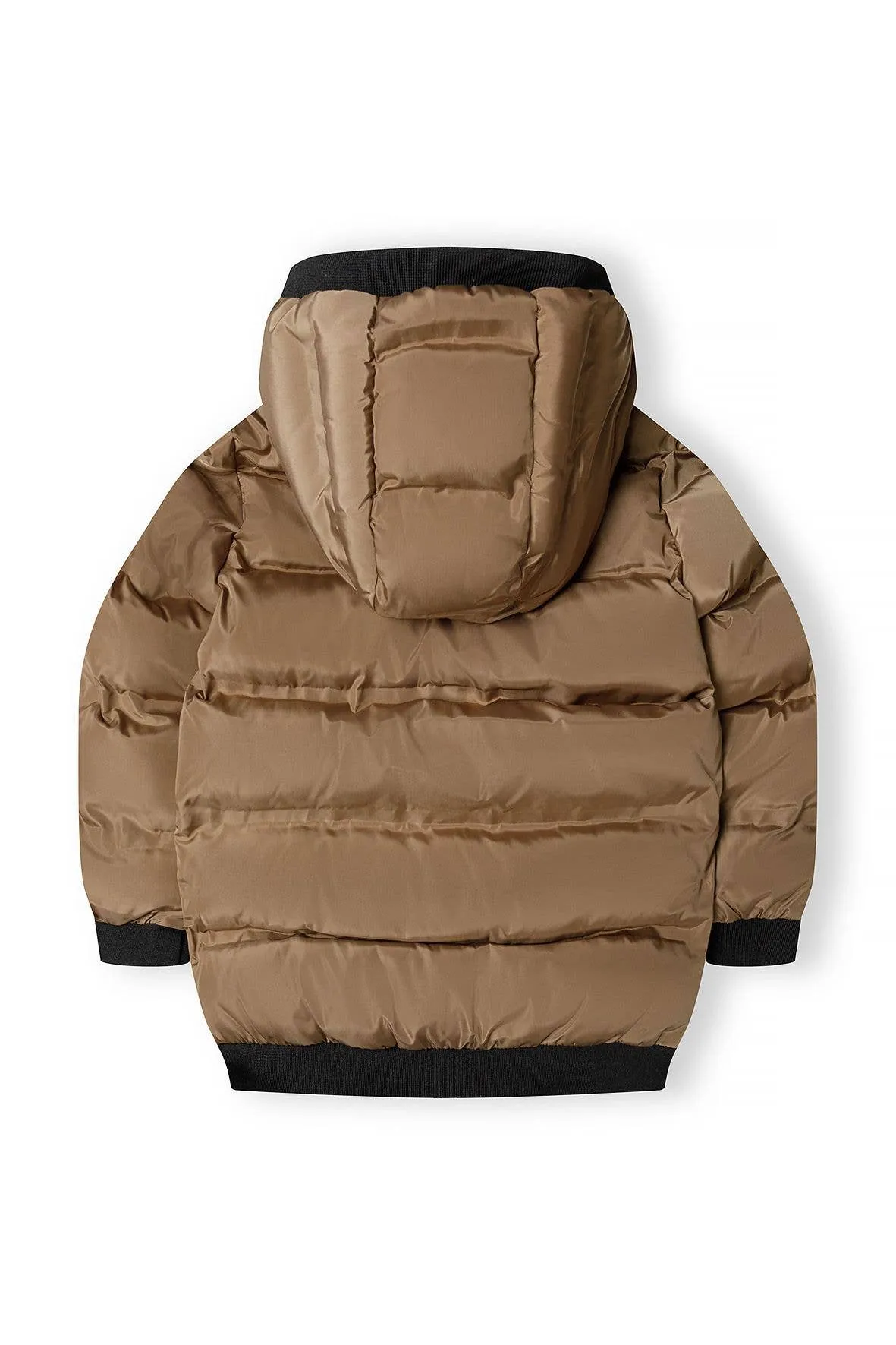 Minotti Padded Jacket With Hood And Two Way Zip Brown *In store now*