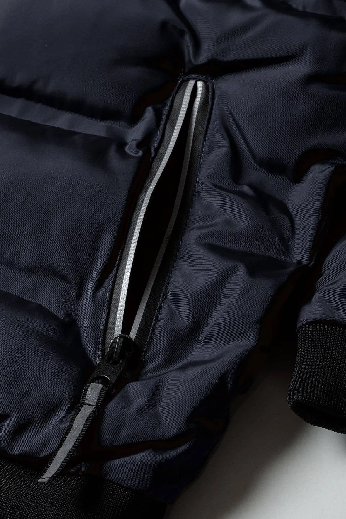 Minotti Padded Jacket With Hood And Two Way Zip Navy Blue *In store now*