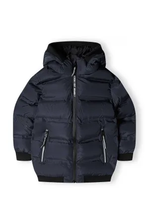 Minotti Padded Jacket With Hood And Two Way Zip Navy Blue *In store now*
