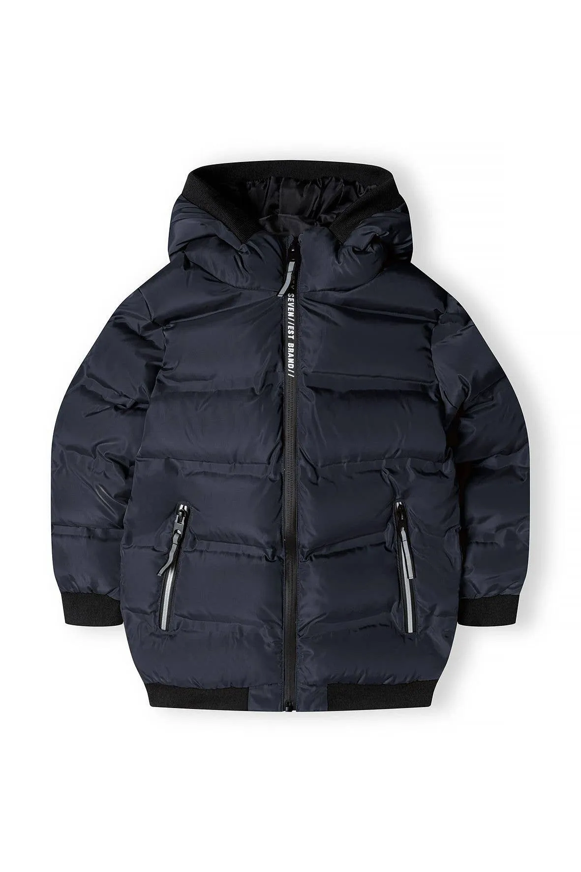 Minotti Padded Jacket With Hood And Two Way Zip Navy Blue *In store now*