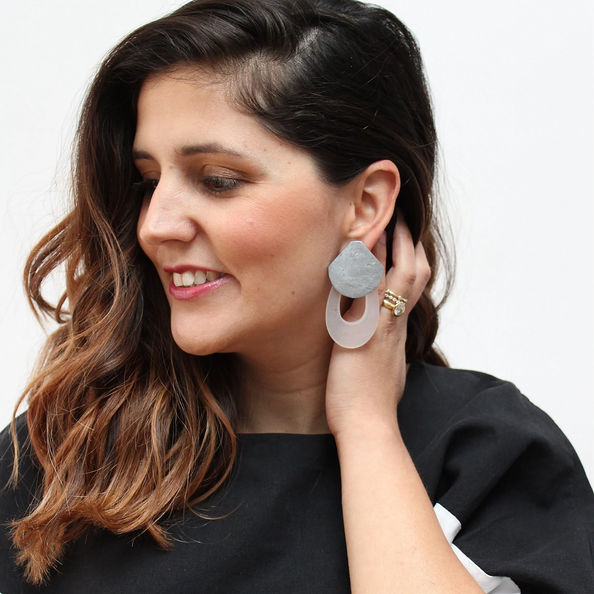 Mustard Kris Statement Earrings