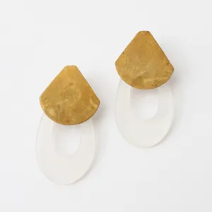 Mustard Kris Statement Earrings