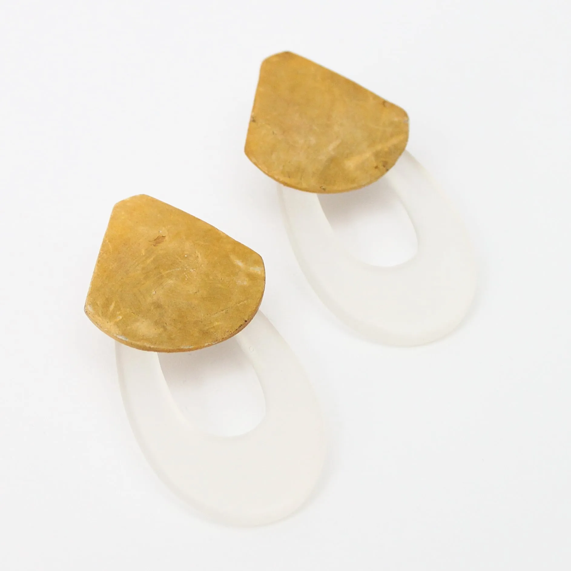 Mustard Kris Statement Earrings