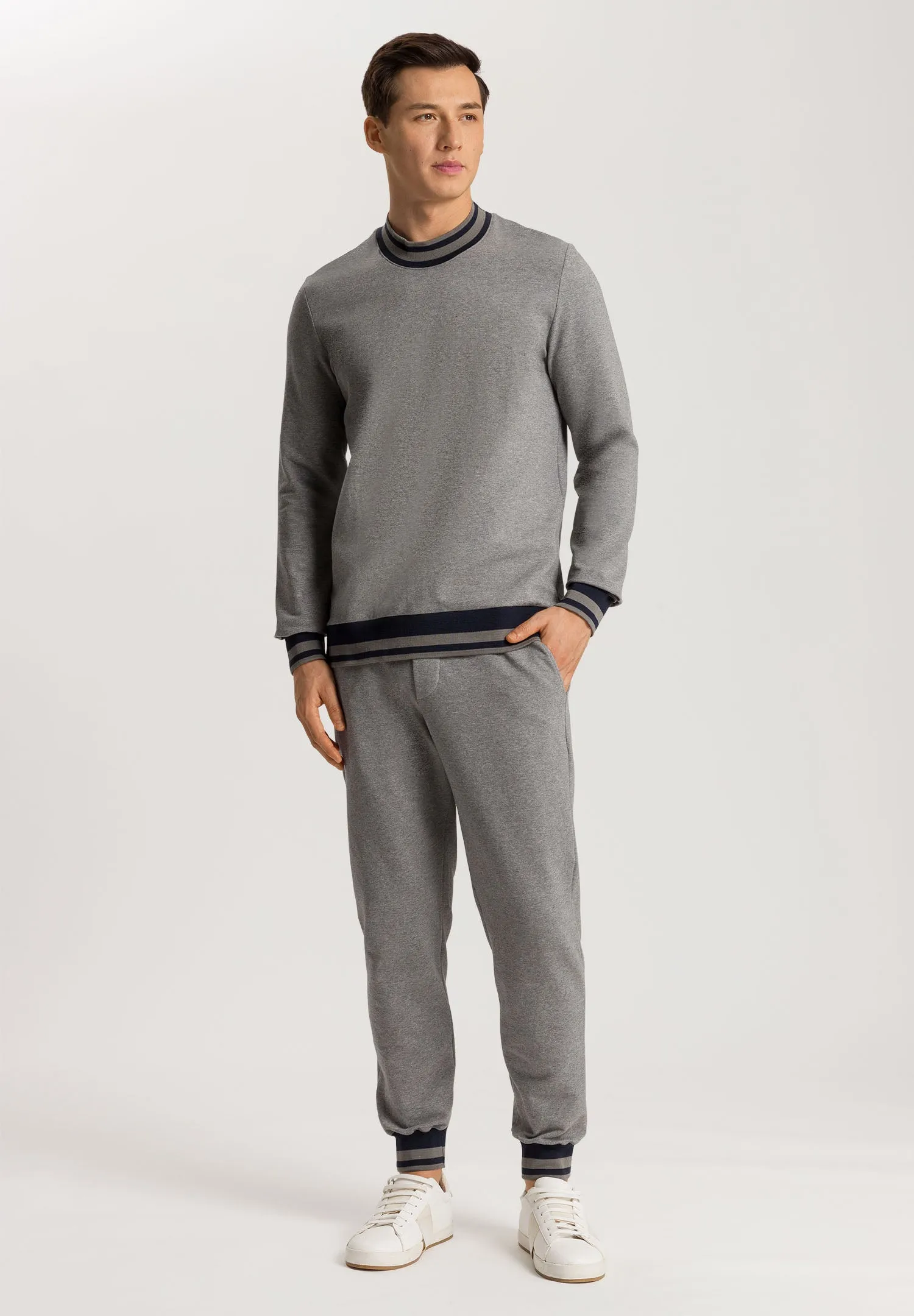 Natural Living Cotton Lounge Pants | Slate Melange 75939-2892
