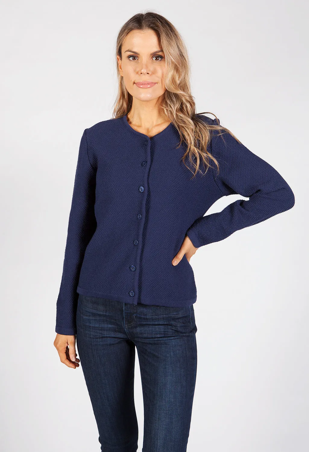 Navy Knit Cardigan