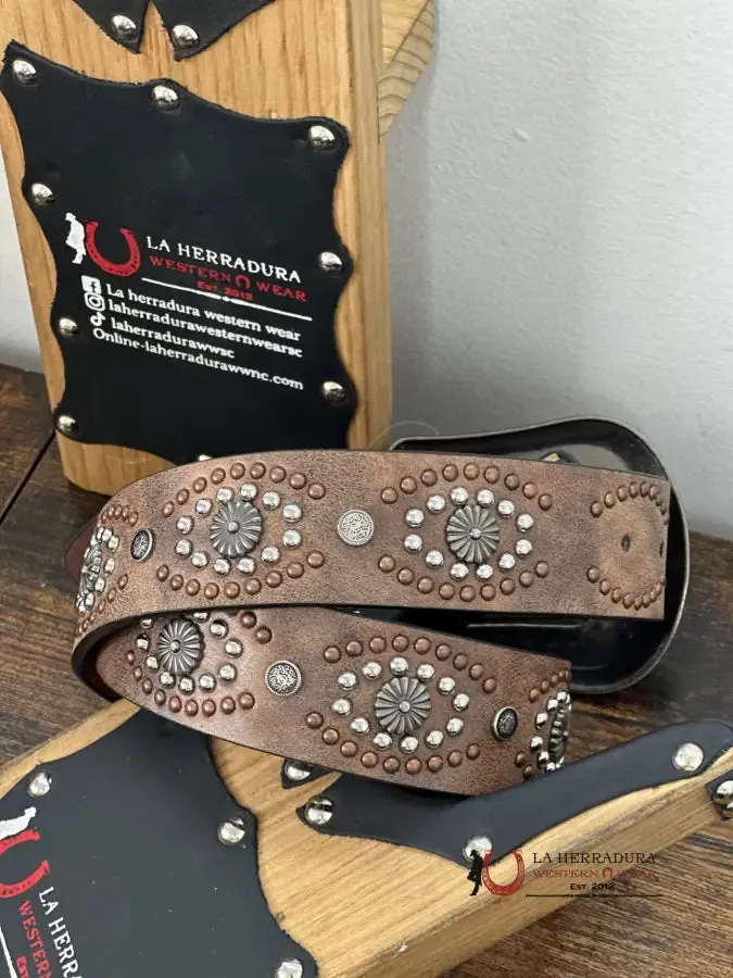 NOCONA BROWN EMBELLISH BELT