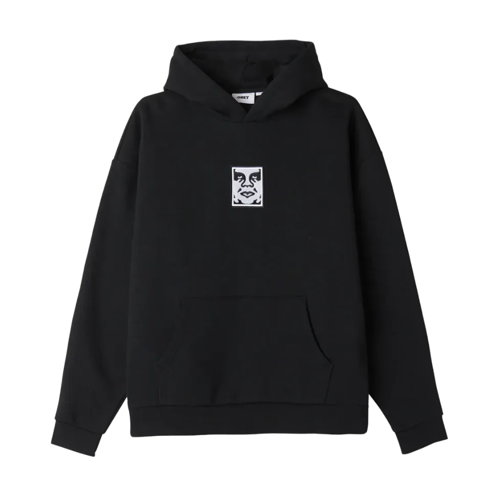 OBEY ICON EXTRA HEAVY HOOD II // BLACK